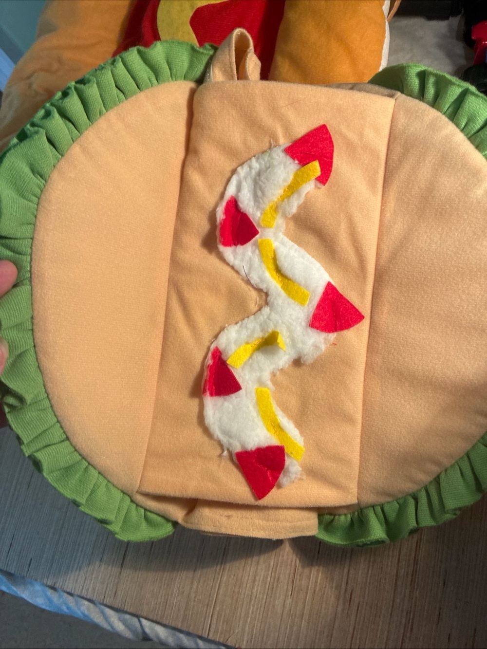 Small dog costumes Plush Taco Costume plush hotdog